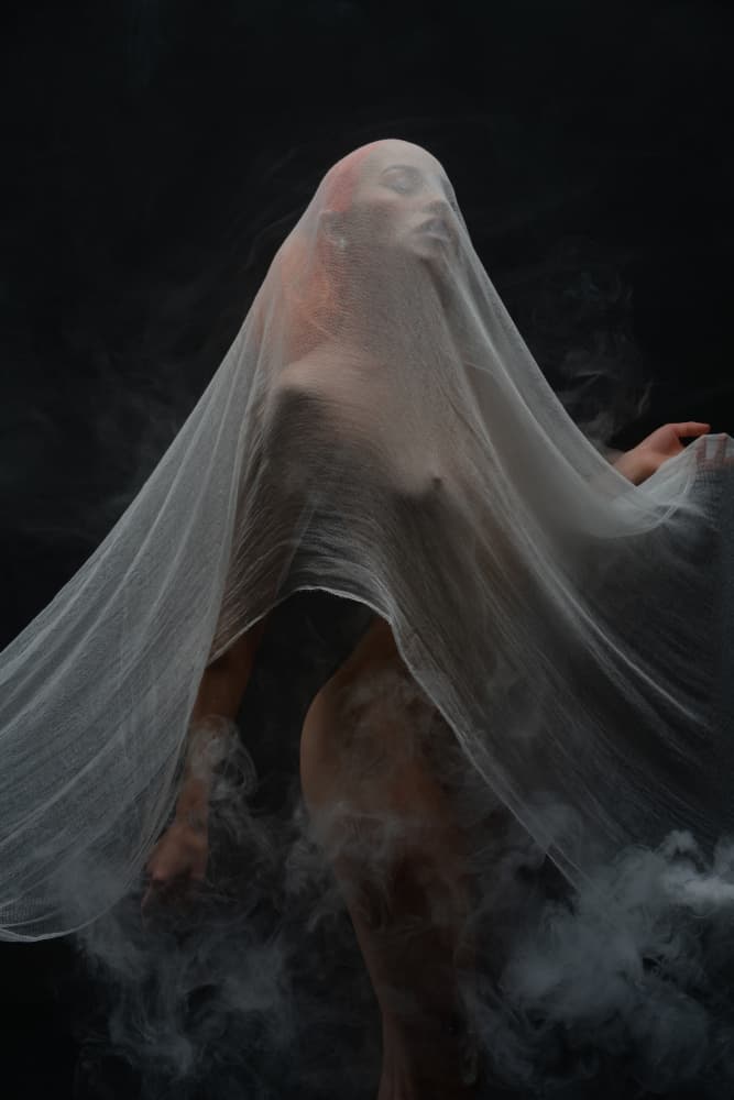Ethereal Veiled Woman by Andrey Guryanov — canvas wall art