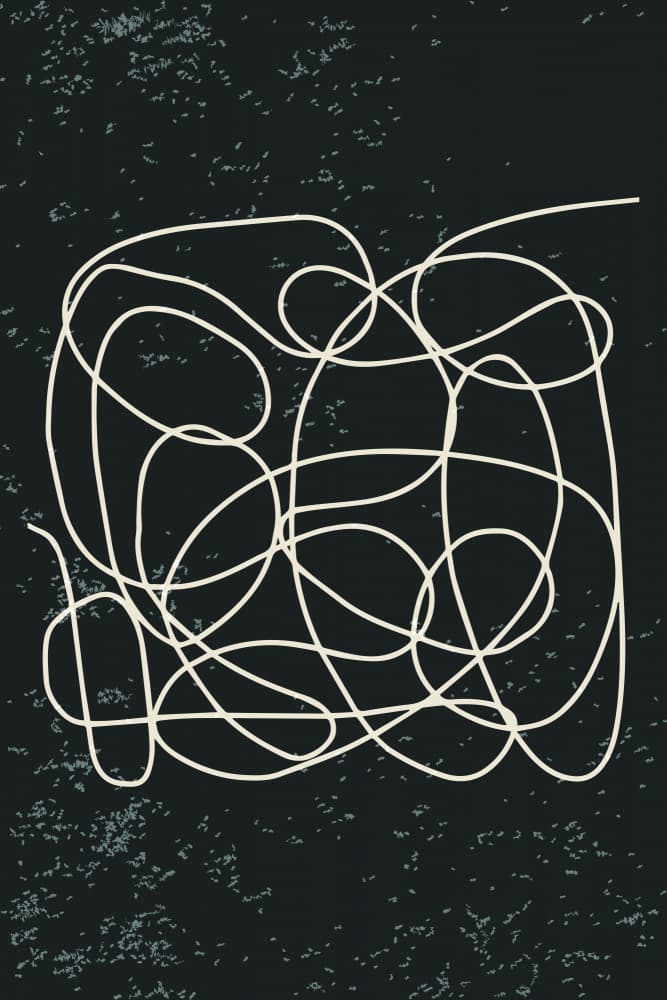 Abstract Tangled Lines by jay stanley — canvas wall art