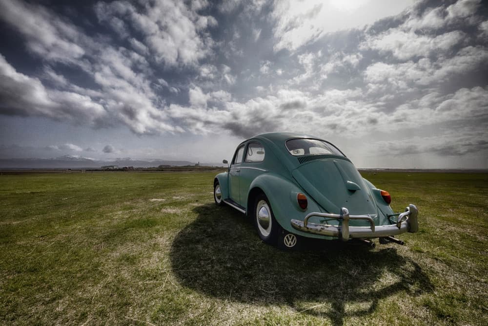Vintage Car Open Field by Þorsteinn H. Ingibergsson — canvas wall art