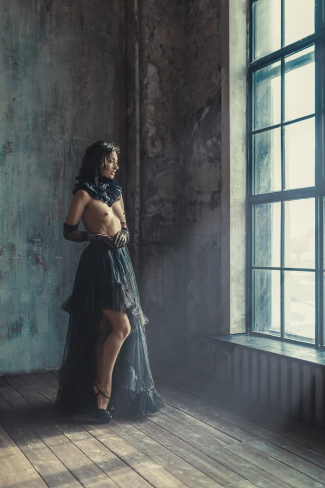 Elegant Gothic Nude by InTheMoment — canvas wall art