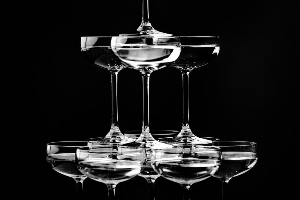 Elegant Champagne Pyramid