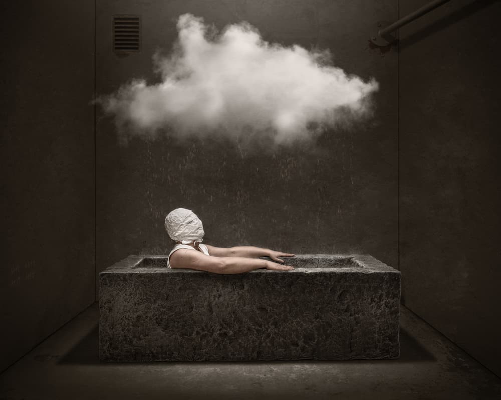 Solitary Cloud Bath by Petri Damstén — canvas wall art
