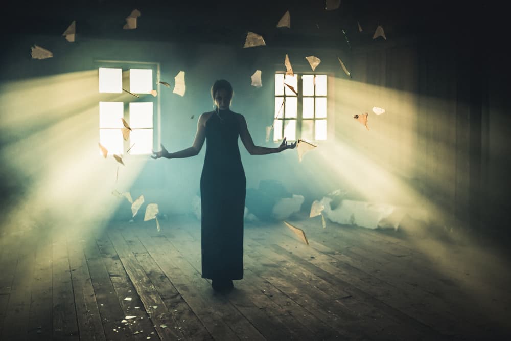 Woman in Ethereal Light by Sorin Mosescu — canvas wall art