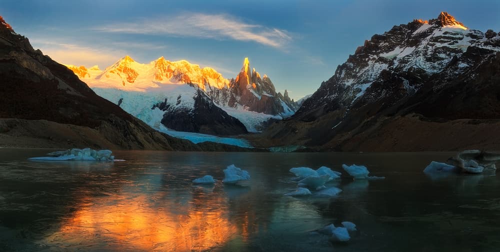 Golden Mountain Reflection by Yan Zhang — canvas wall art