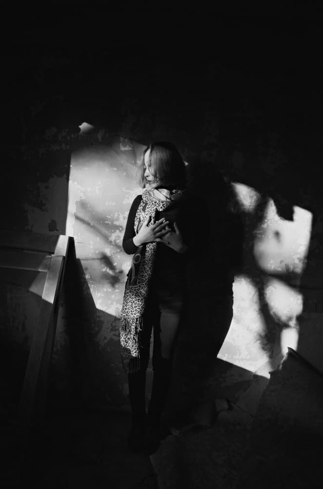 Solitary Woman Sunlight by cindy ahn — canvas wall art