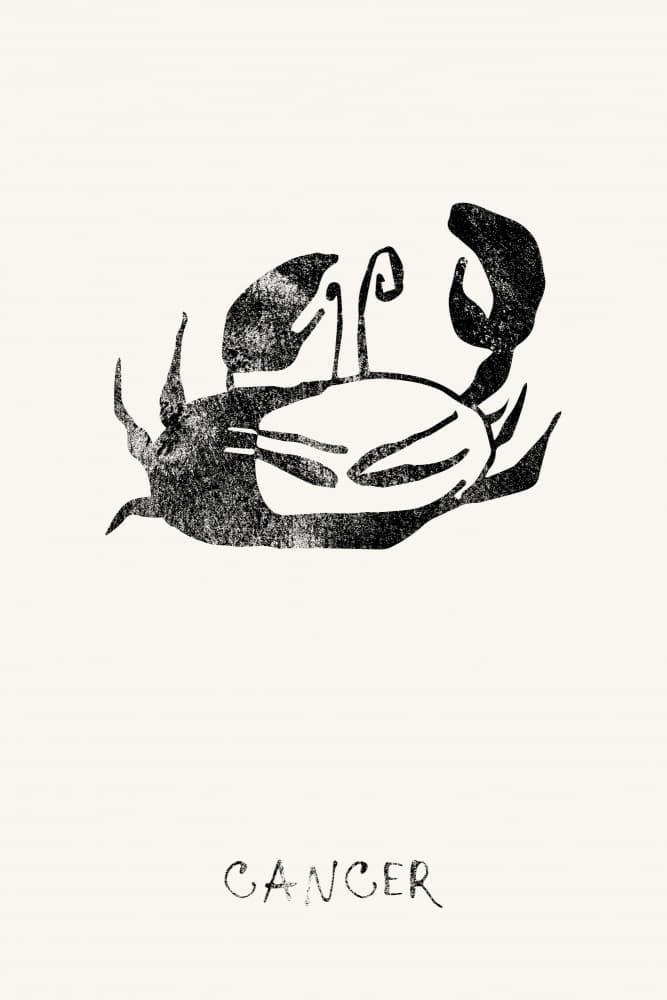 Cancer Zodiac Crab by Treechild — canvas wall art