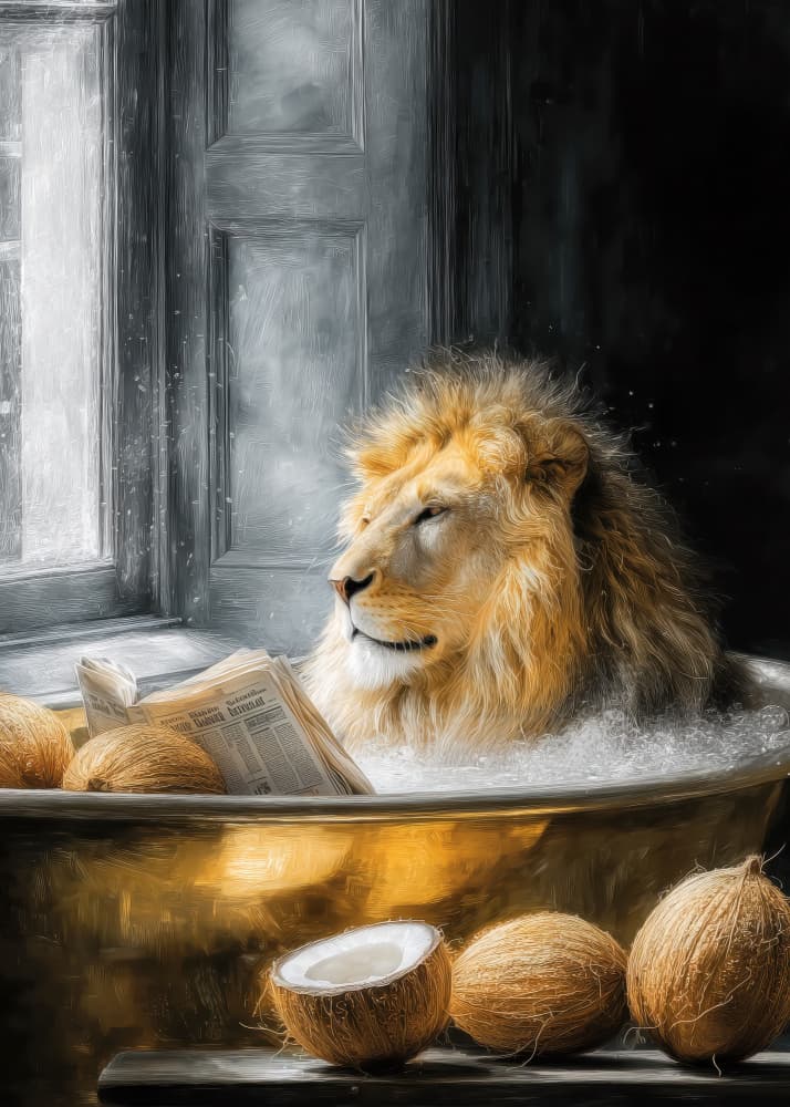 King's Coconut Bath by Justyna Jaszke — canvas wall art
