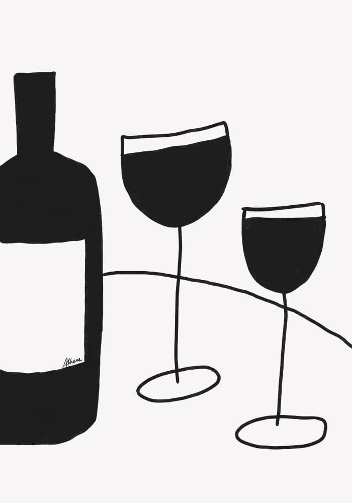 Wine Glasses by Athene Fritsch — canvas wall art