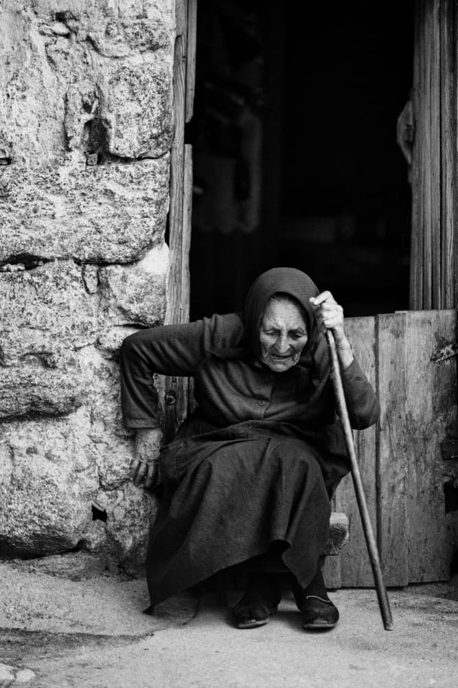 Rustic Woman With Cane by Eduardo Perez Sanchez — canvas wall art