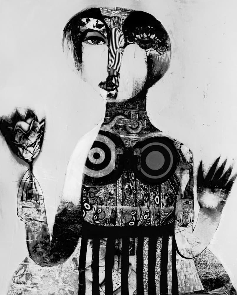 Mysterious Abstract Woman by Victor Tkachenko — canvas wall art