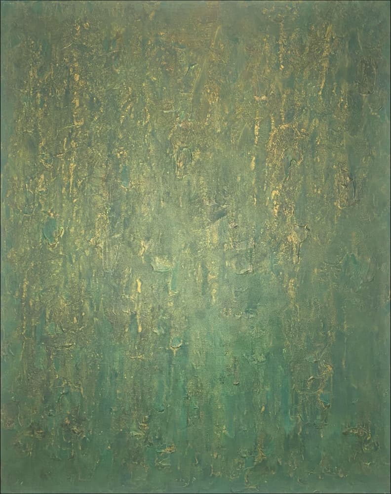 Verdant Gold Shimmer by Gustaf Tidholm — canvas wall art