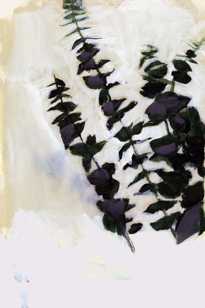 Abstract Purple Foliage by cartissi — canvas wall art