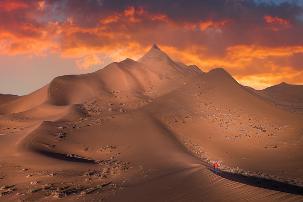 Dunes Under Fiery Sky by Simoon — canvas wall art