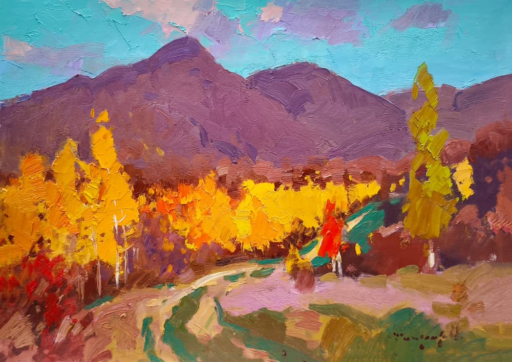 Autumn Mountain Path by Alexander Shandor — canvas wall art