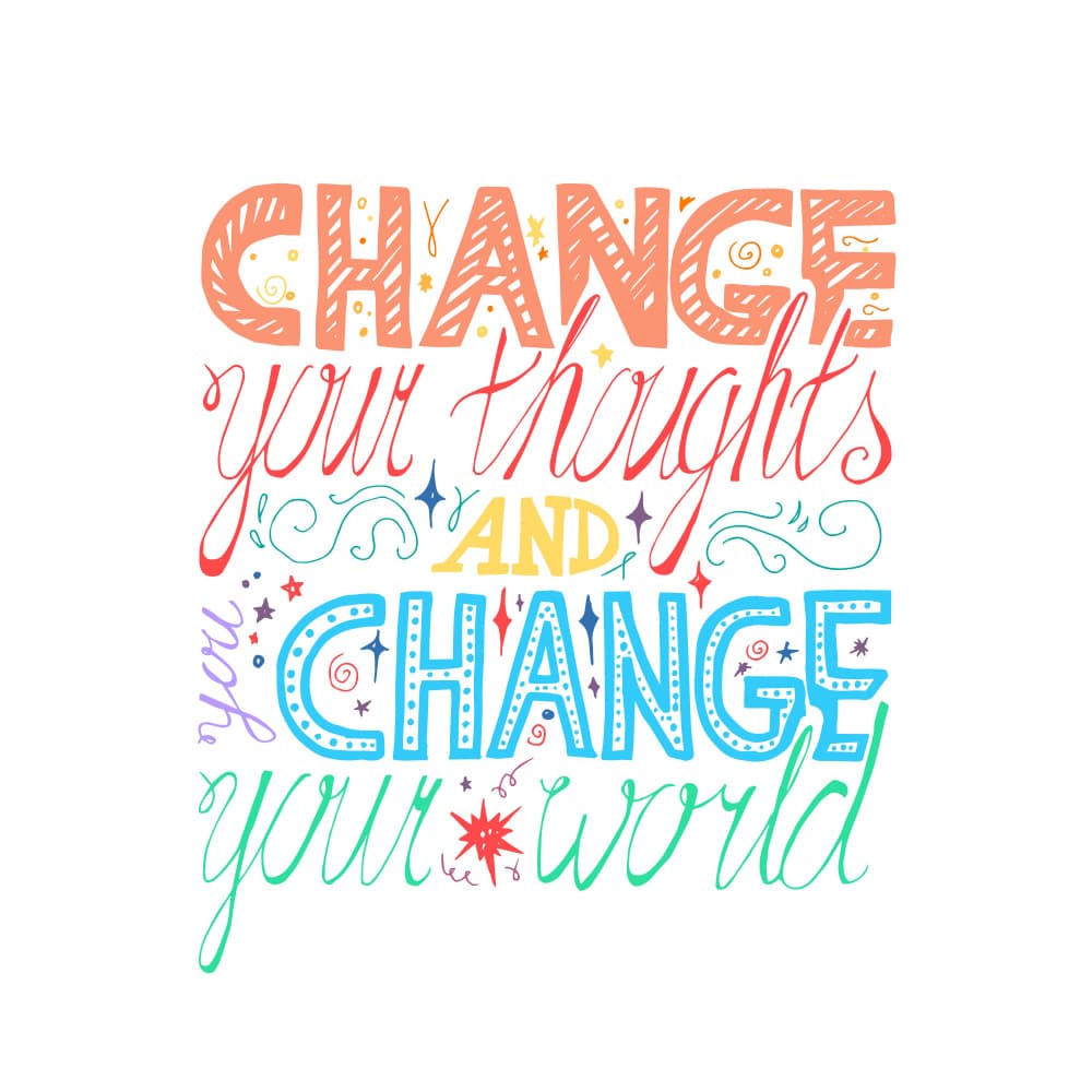 Change Your Thoughts Quote by Marika Barsrsind — canvas wall art