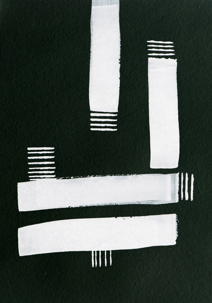 Black White Geometric Forms by Santhosh ch — canvas wall art