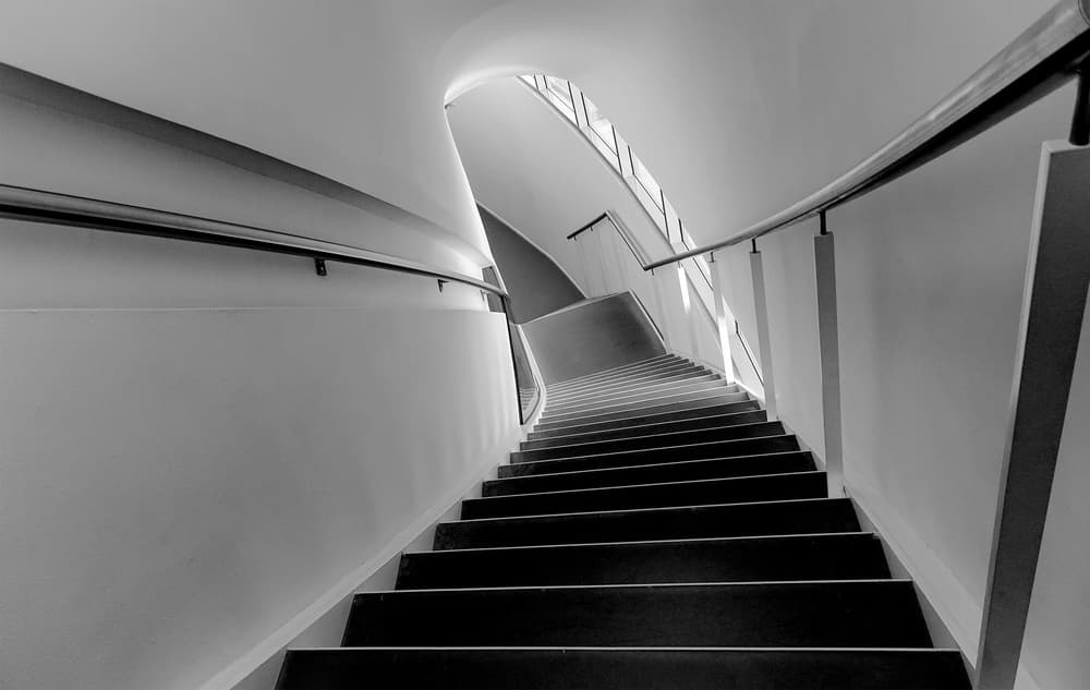 Elegant Curved Stairs by Henk van Maastricht — canvas wall art