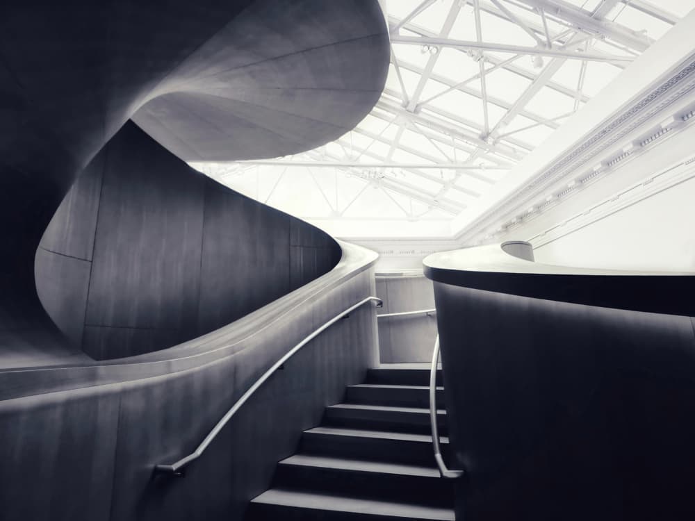 Modern Spiral Staircase by Jasmine Zhang — canvas wall art