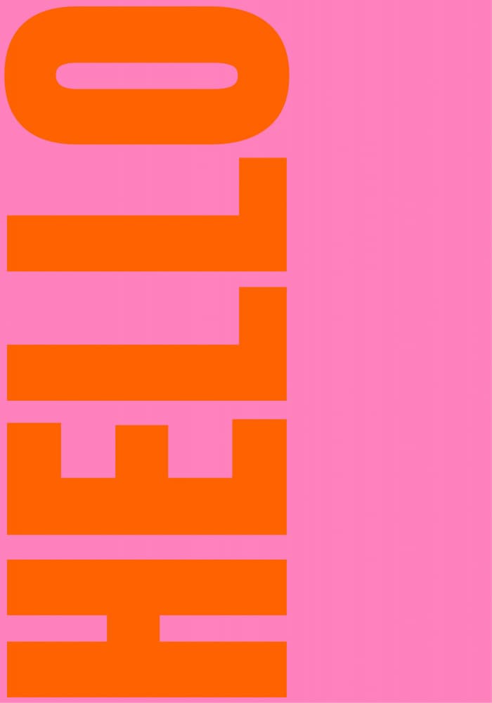 Vibrant Hello Greeting by Athene Fritsch — canvas wall art