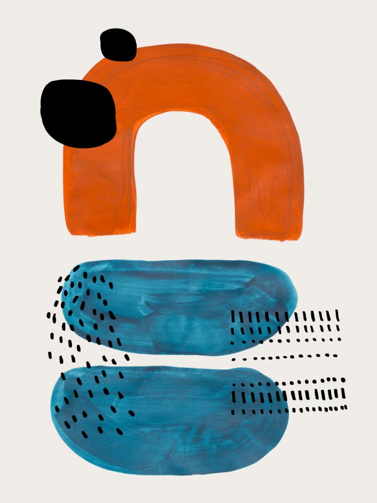 Vibrant Abstract Forms by Ejaaz Haniff — canvas wall art