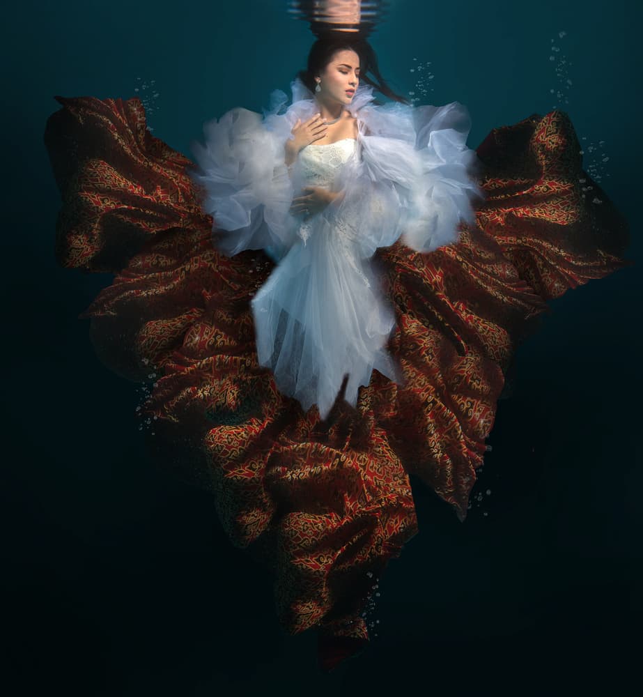Underwater Fantasy Portrait by Martha Suherman — canvas wall art