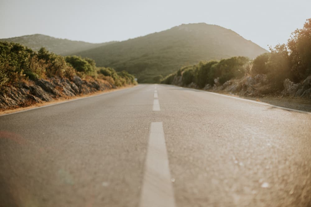 Golden Hour Road by Claudia Casal — canvas wall art