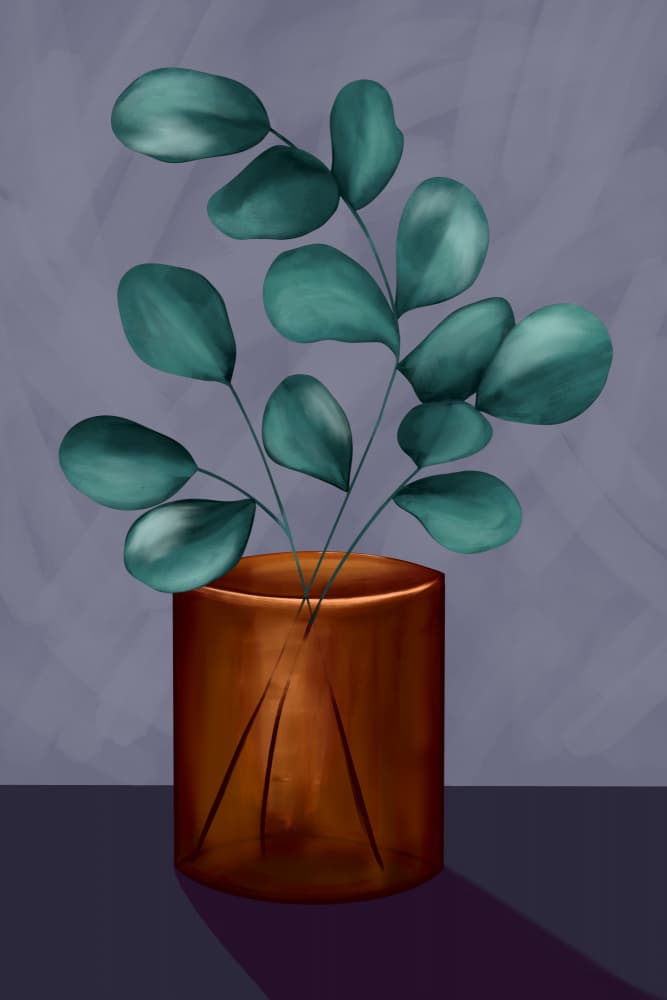 Minimalist Potted Greenery by EMELIEmaria — canvas wall art