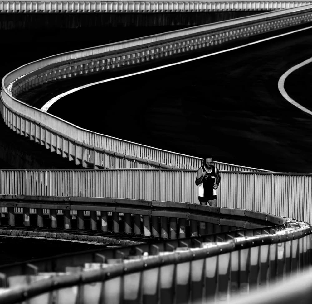 Urban Curve Runner by Anna Niemiec — canvas wall art