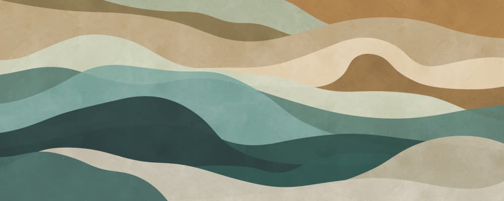 Abstract Wavy Landscape by Vitor Costa — canvas wall art
