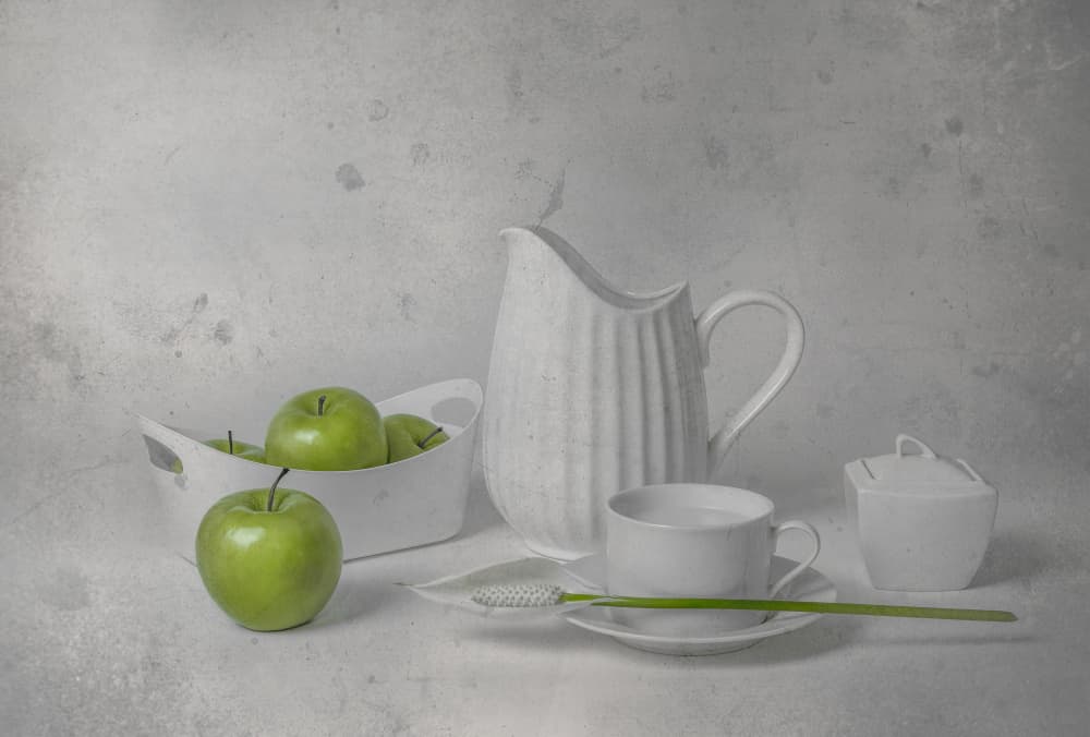 Fresh Green Apples Still Life by Margareth Perfoncio — canvas wall art