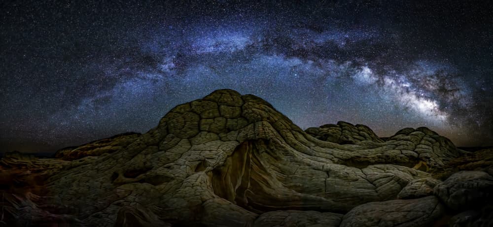 Milky Way Over White Rocks by Mei Zhang APA — canvas wall art