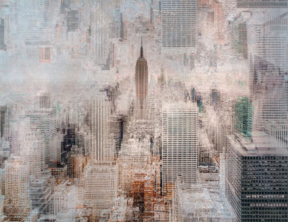 Textured New York City by Carmine Chiriacò — canvas wall art