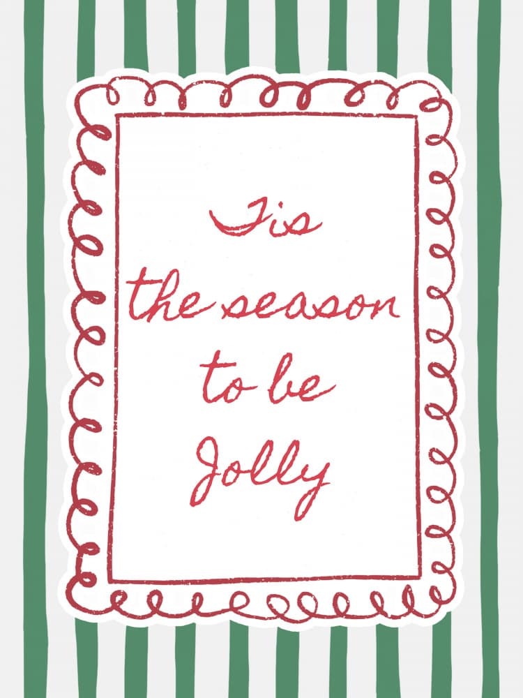 Tis The Season Jolly by Jolly and Dash — canvas wall art