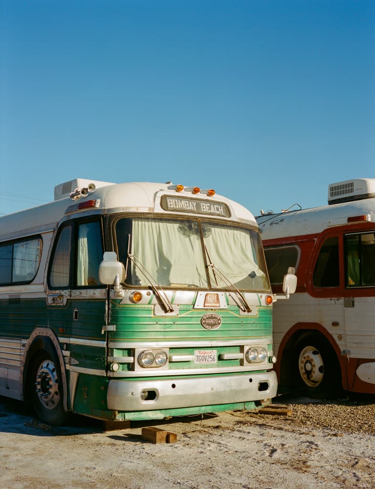 Vintage Green Bus by Bethany Young — canvas wall art