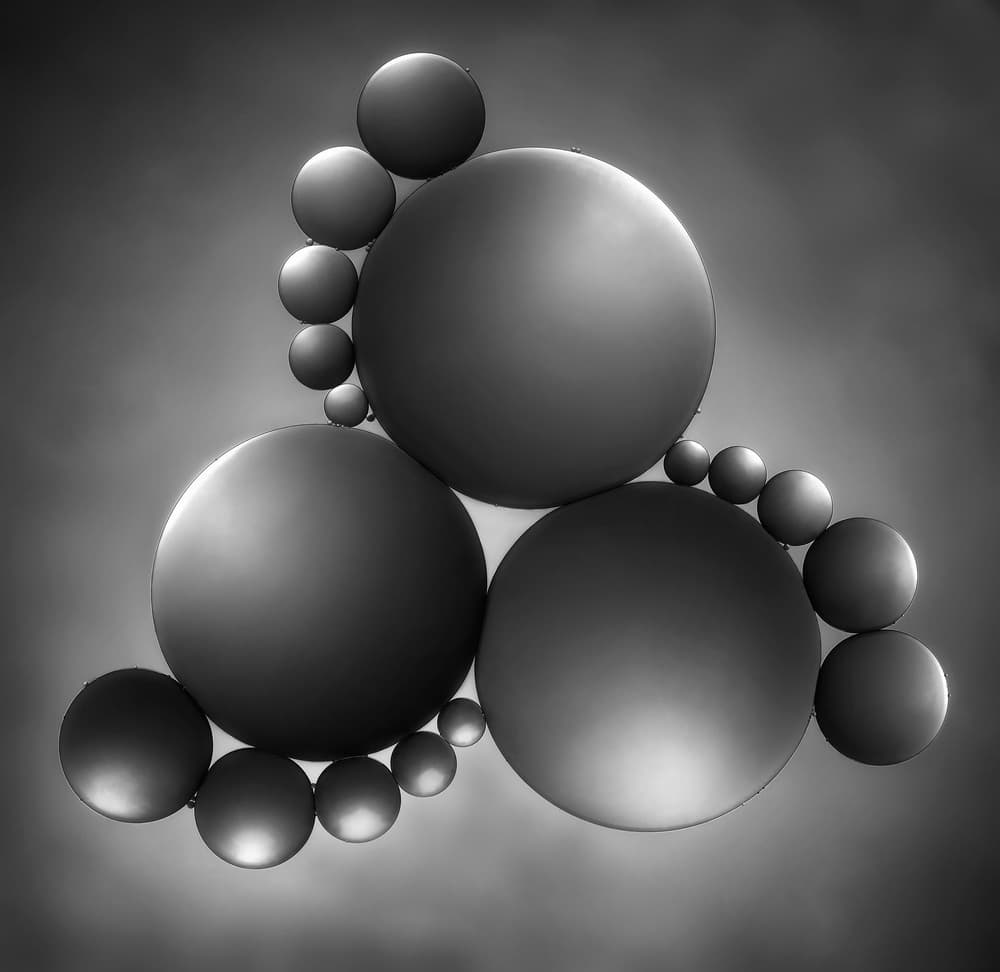Abstract Gray Spheres by Louis-Philippe Provost — canvas wall art