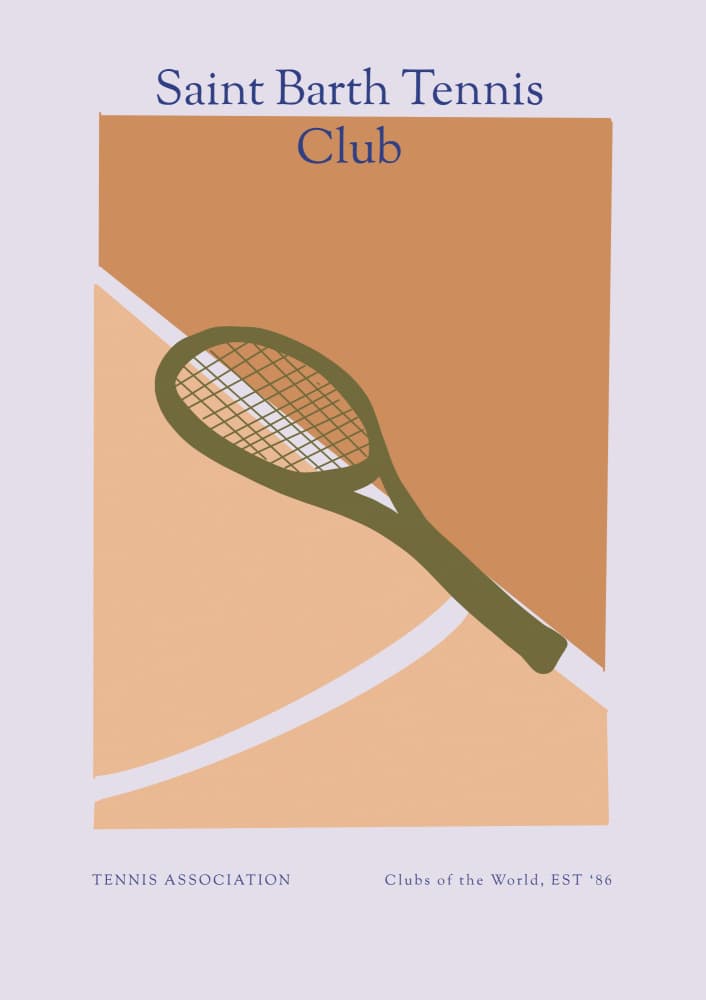 Saintbarthtennisclubno03 by Treechild — canvas wall art