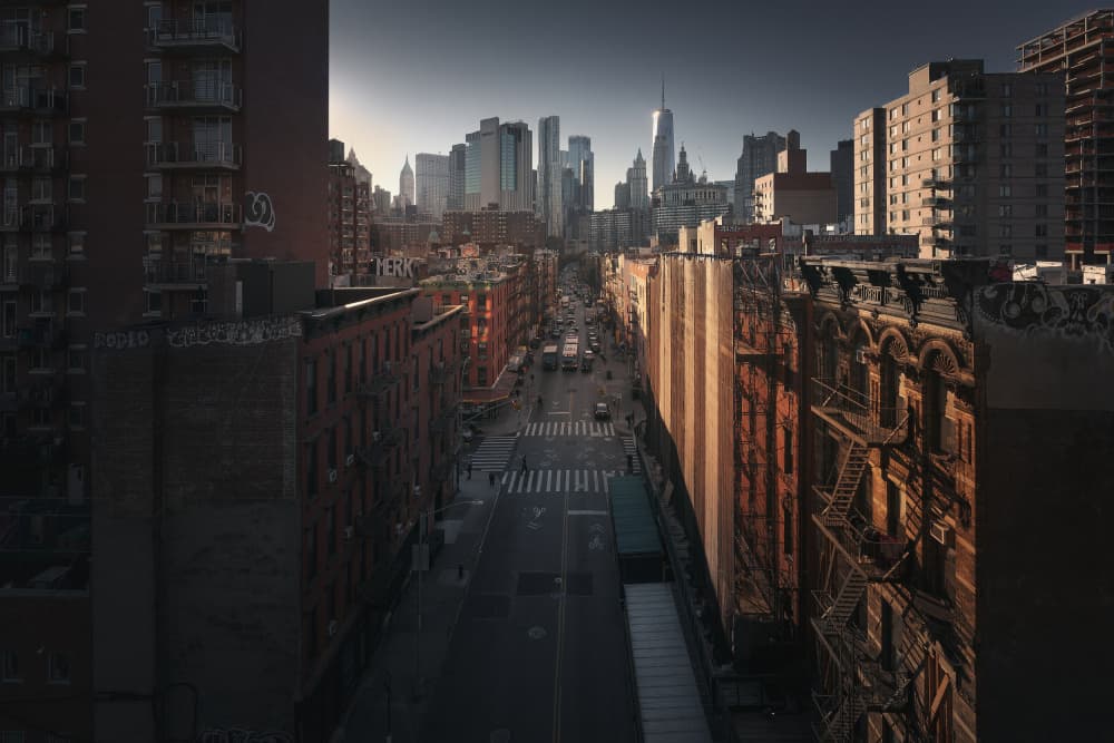 New York City Streetlight by Cesar Alvarez Osorio — canvas wall art