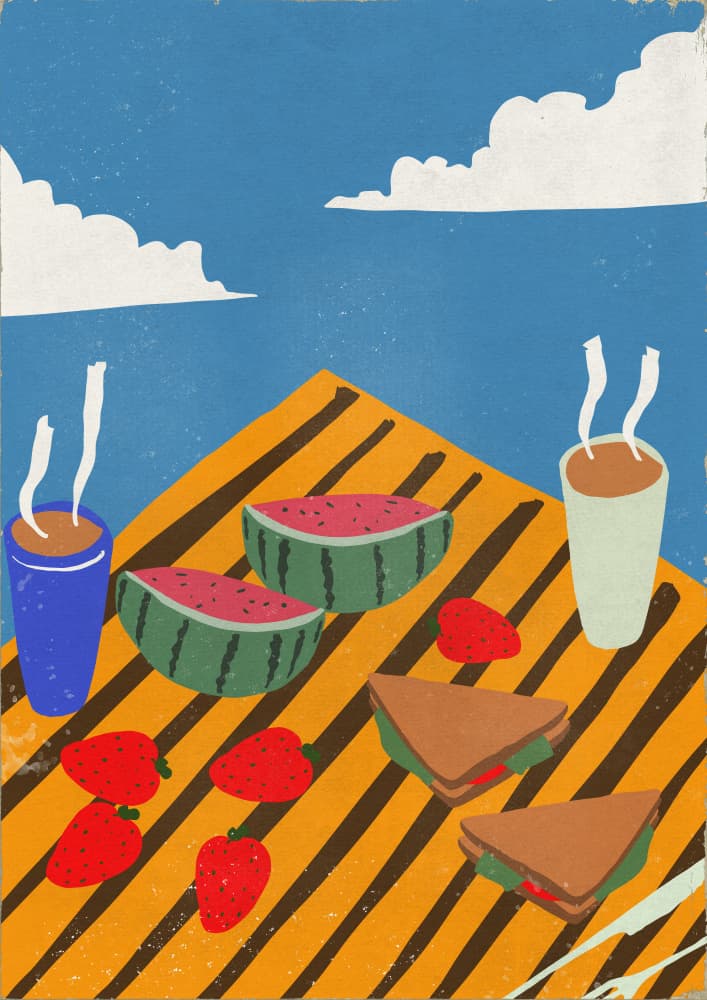 Bright Summer Picnic by Nicholas — canvas wall art