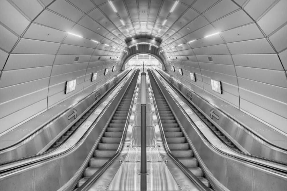 Modern Tunnel Ascent by Joshua Raif — canvas wall art