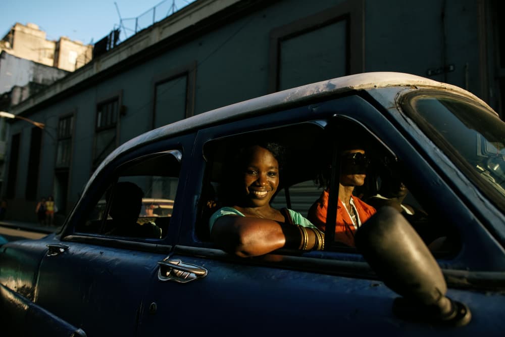Havana Street Smile by Gina Buliga — canvas wall art
