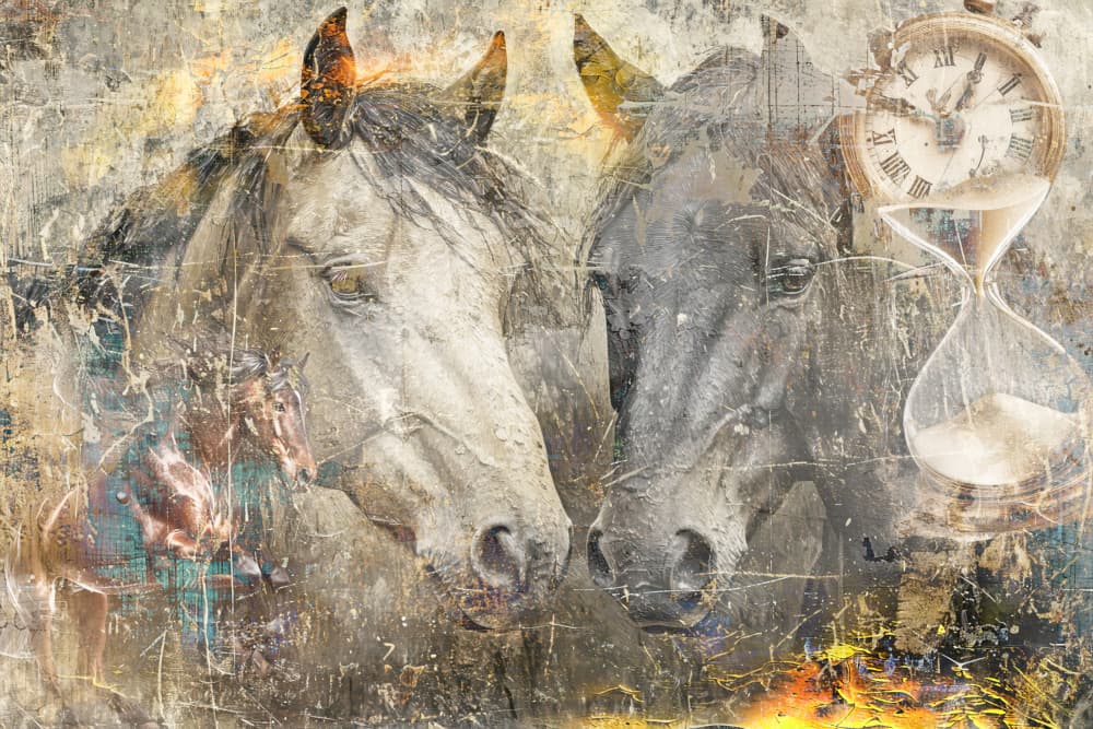 Horses Through Time by Rafal Kulik — canvas wall art