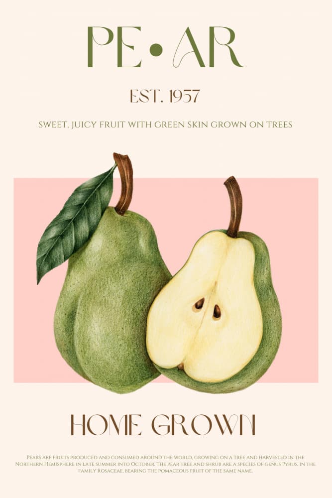 Sweet Green Pears by Nazma Khokhar — canvas wall art