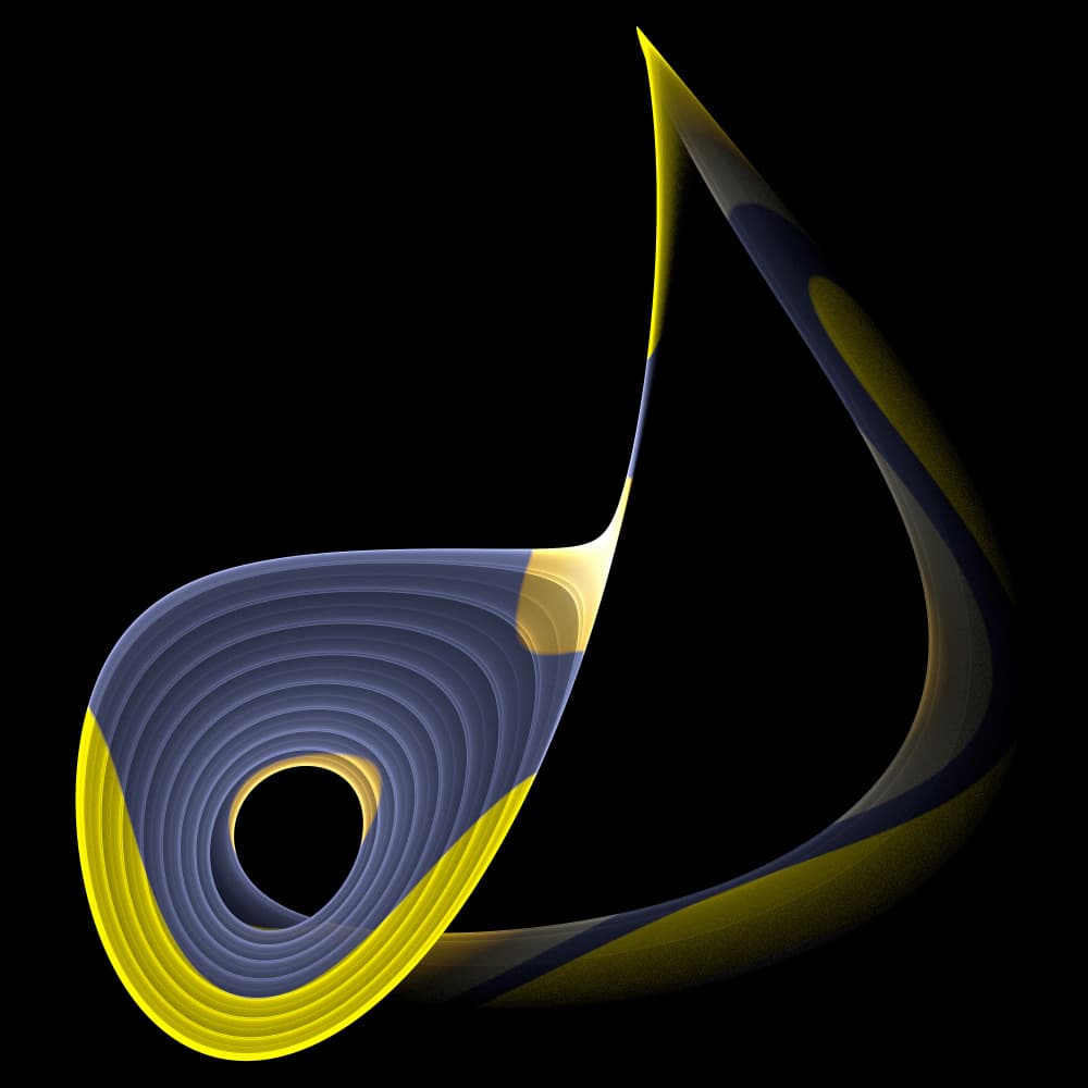 Abstract Luminous Curves by Mystic Number — canvas wall art
