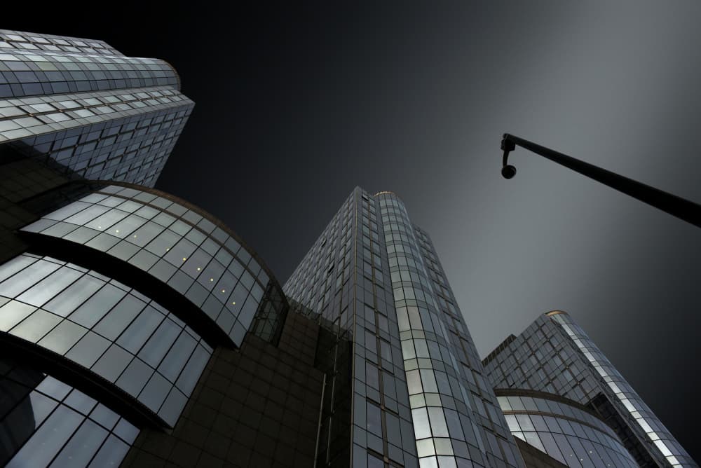 Urban Glass Towers by Jorge Pimenta — canvas wall art