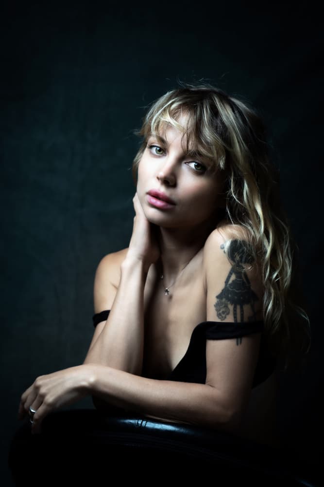 Intense Blonde Portrait by Ruth Franke — canvas wall art