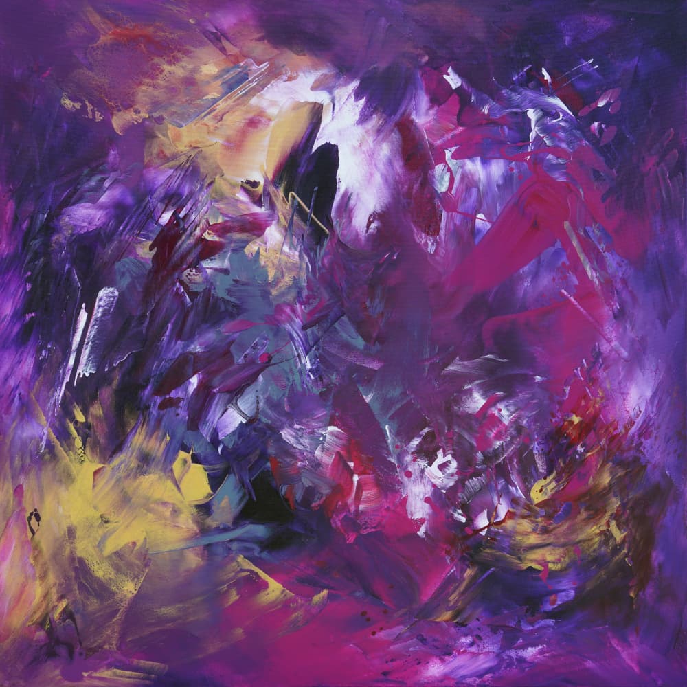 Vibrant Purple Abstract by Paresh Nrshinga FRSA — canvas wall art