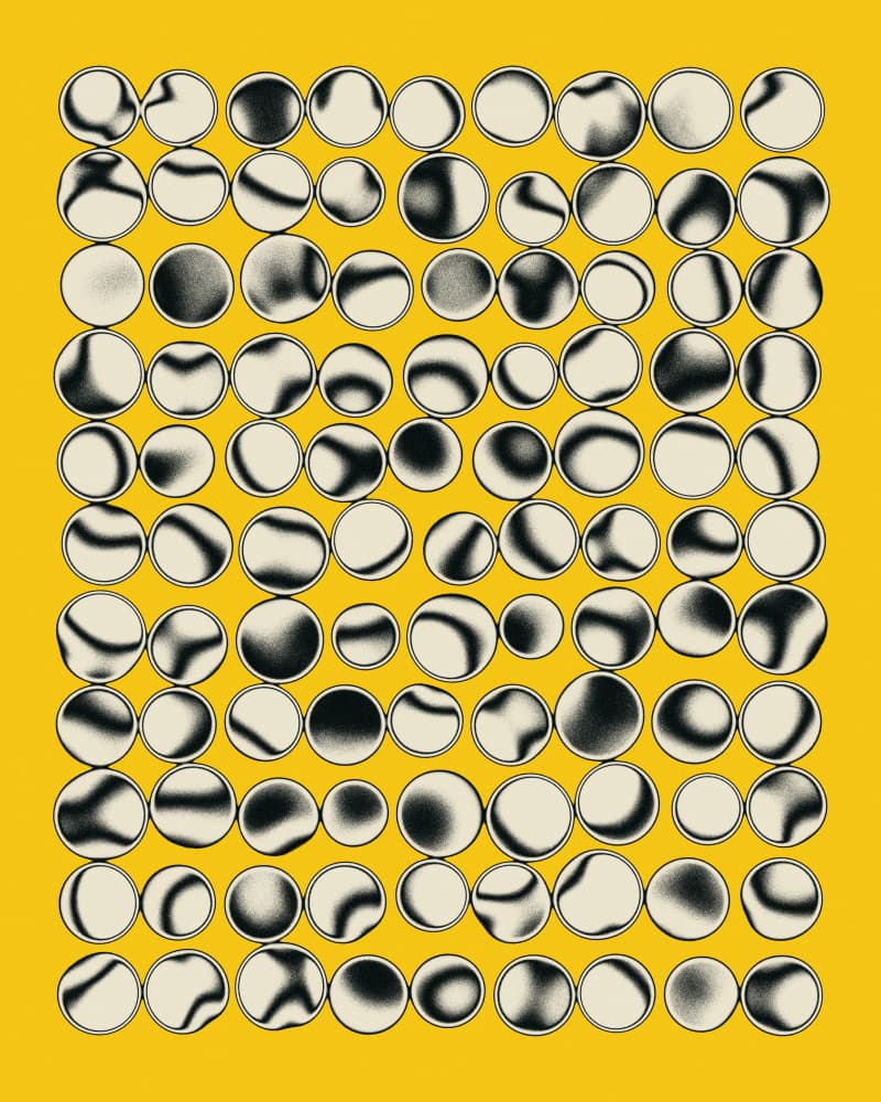 Abstract Yellow Circles by Jazzberry Blue — canvas wall art