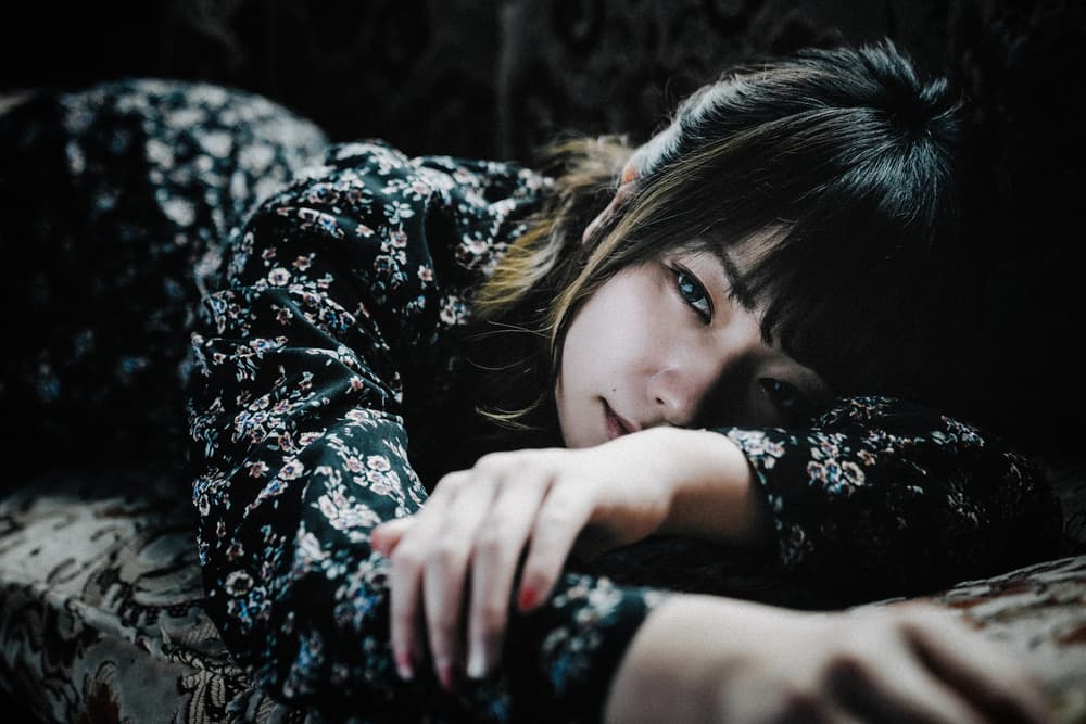 Mysterious Floral Gaze by Nobu Ishijima — canvas wall art