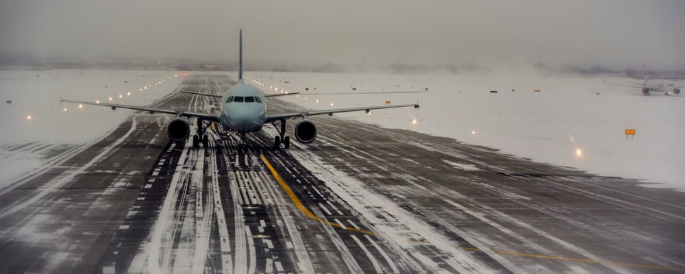 Jet in Winter Fog by Miro Susta — canvas wall art