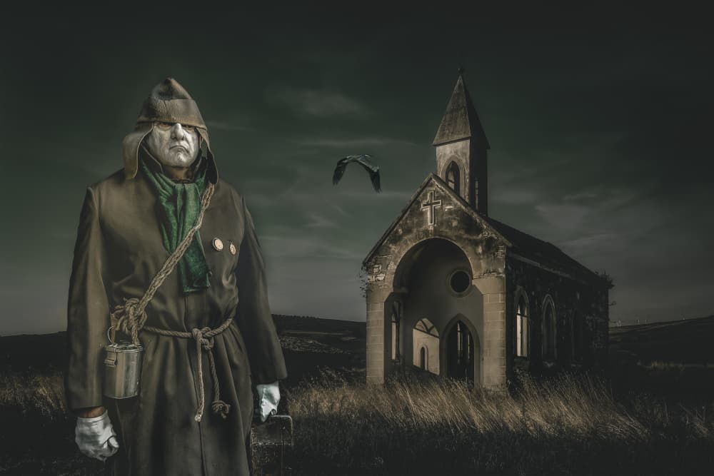 Dark Church Figure by Pasquale Guerra — canvas wall art
